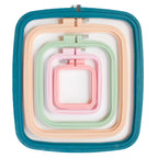 Cotton Clara 280 mm Square Plastic Embroidery Hoop - Teal