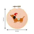 Cotton Clara Christmas Dachshund Cross Stitch Kit