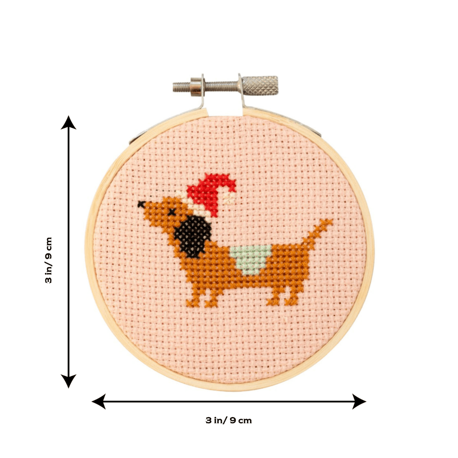 Cotton Clara Christmas Dachshund Cross Stitch Kit