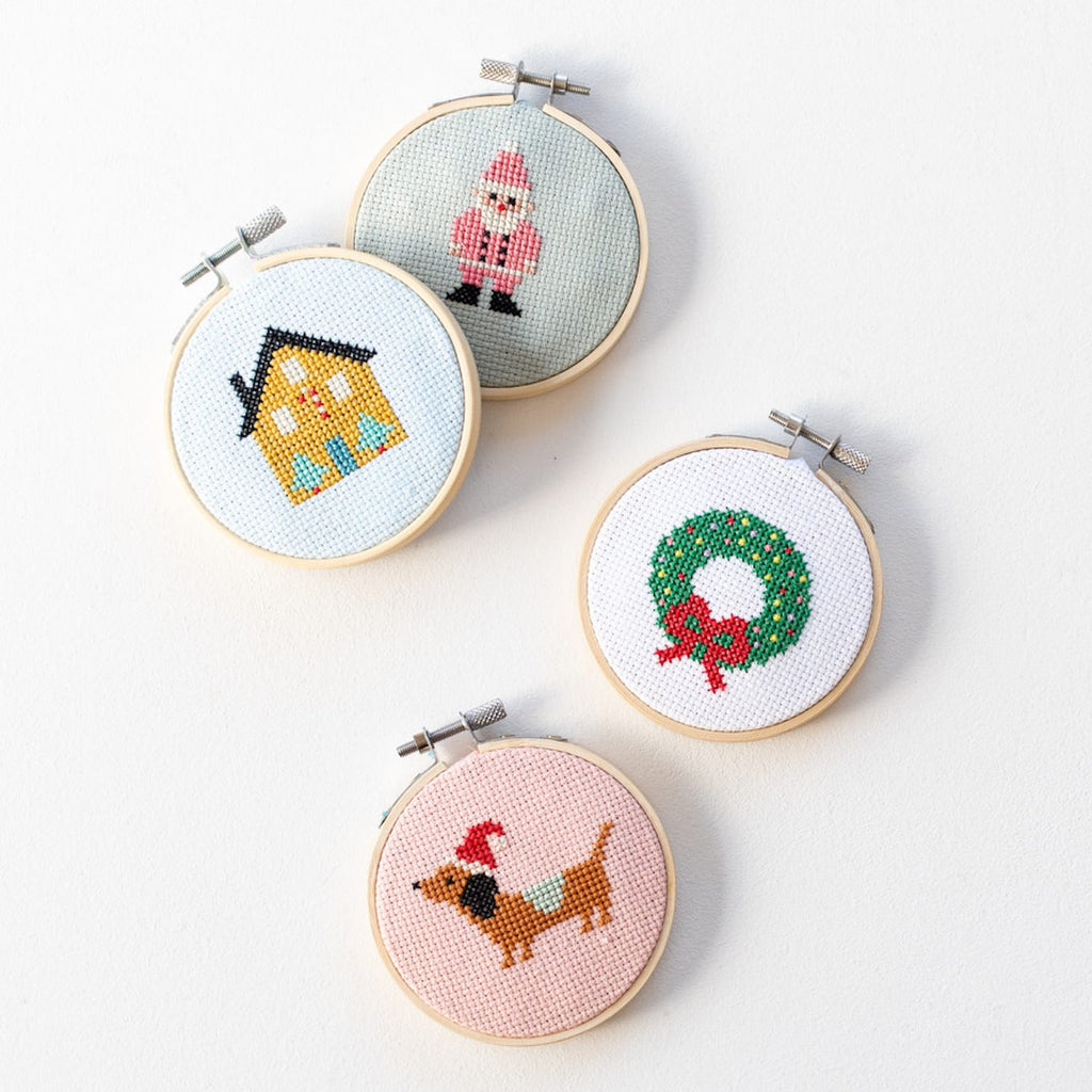 Cotton Clara Christmas Dachshund Cross Stitch Kit