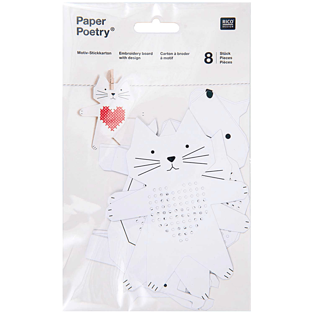 Cotton Clara Craft Supplies Embroidery Card - Dog/Horse