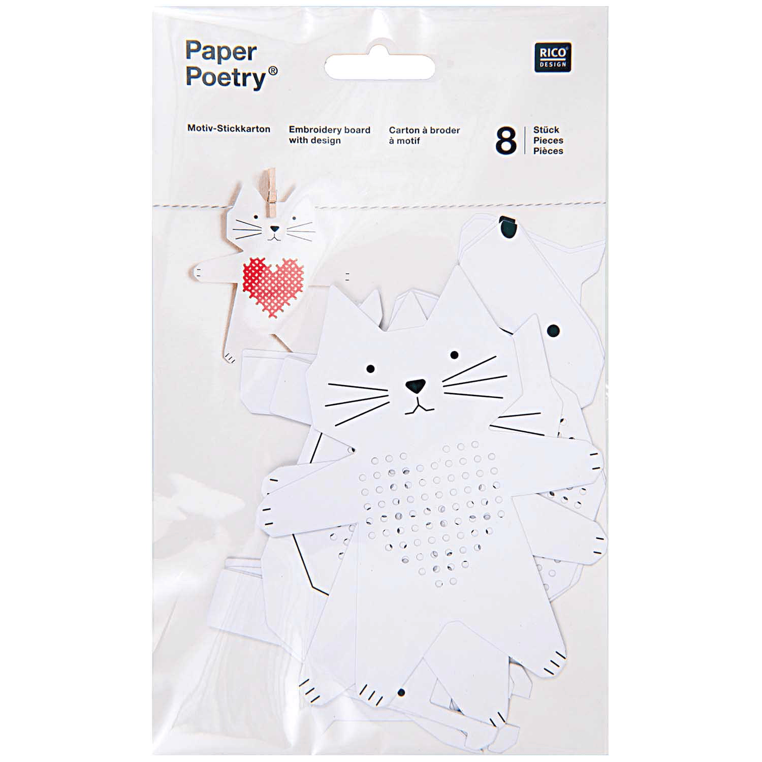 Cotton Clara Craft Supplies Embroidery Card - Dog/Horse