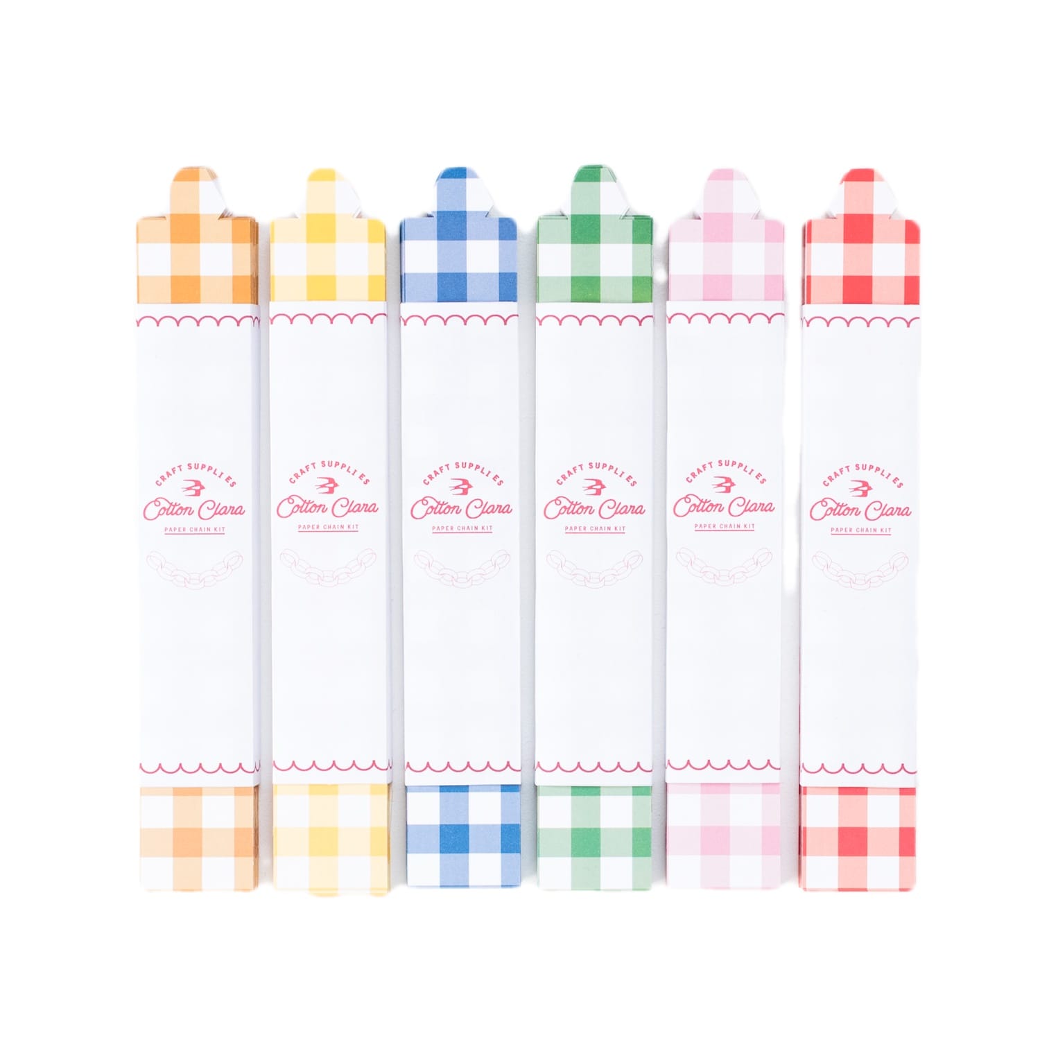Cotton Clara Craft Supplies Gingham Paper Chain Kit