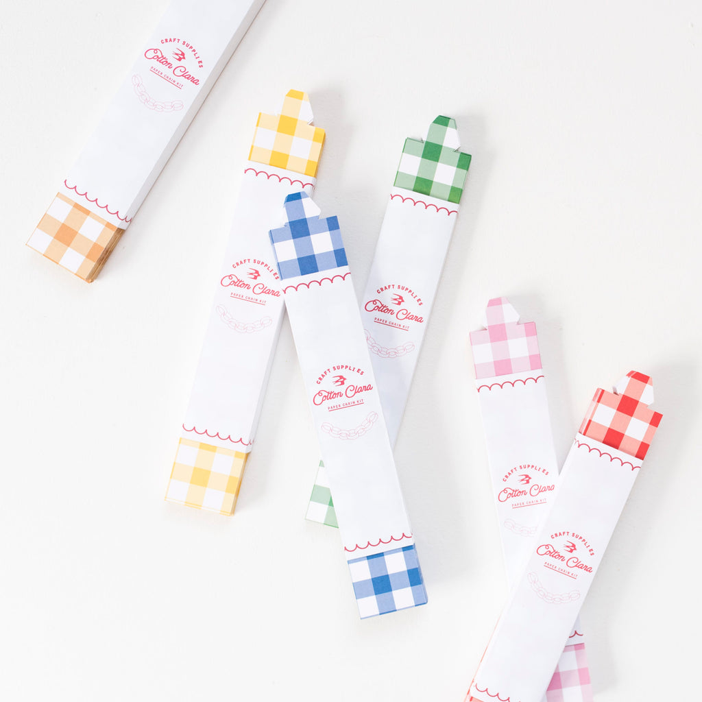 Cotton Clara Craft Supplies Gingham Paper Chain Kit