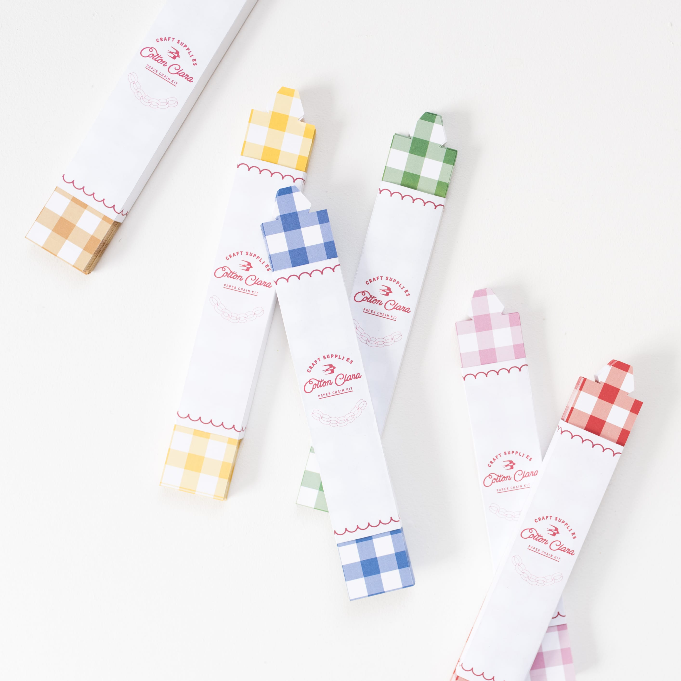Cotton Clara Craft Supplies Gingham Paper Chain Kit