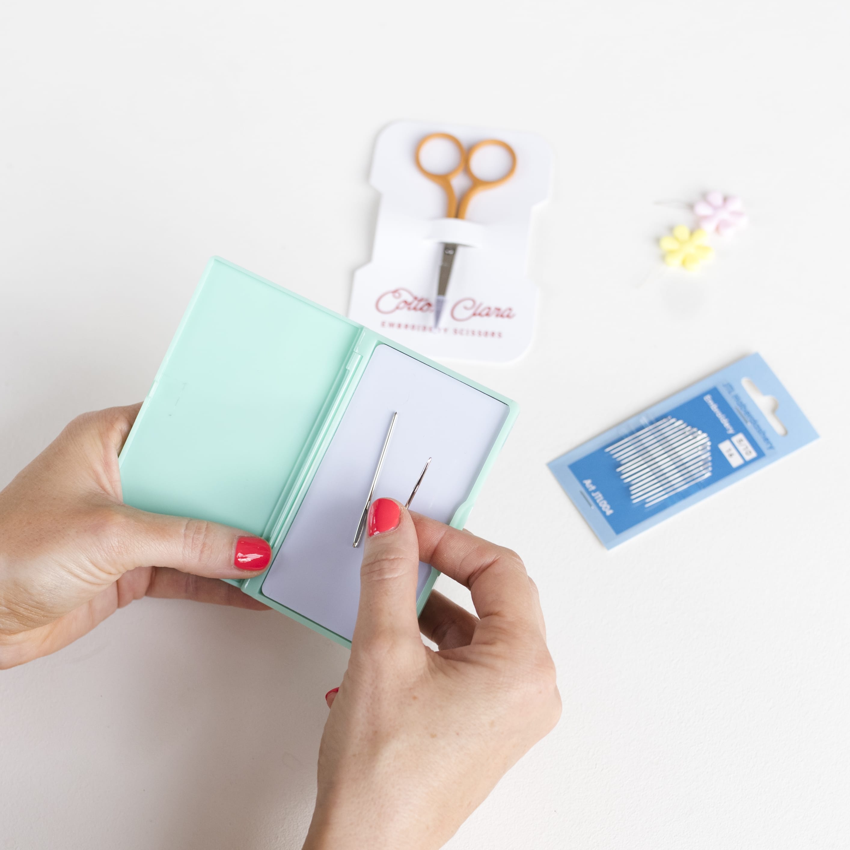 Cotton Clara Craft Supplies Magnetic Needle Case - Various Colours