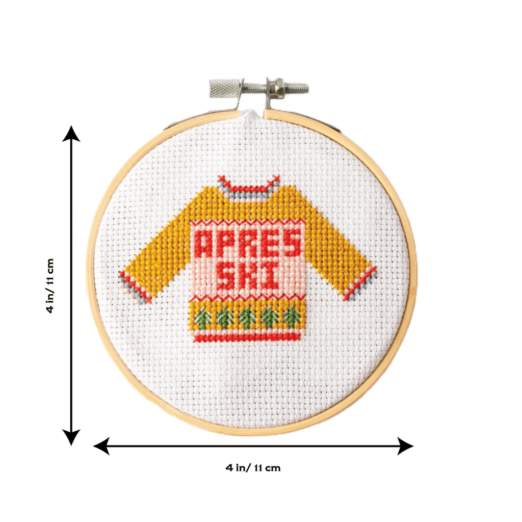 Cotton Clara Cross Stitch Kit Apres Ski Christmas Jumper Cross Stitch Kit