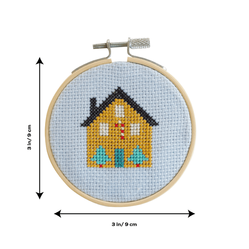 Cotton Clara Cross Stitch Kit Christmas House Cross Stitch Kit