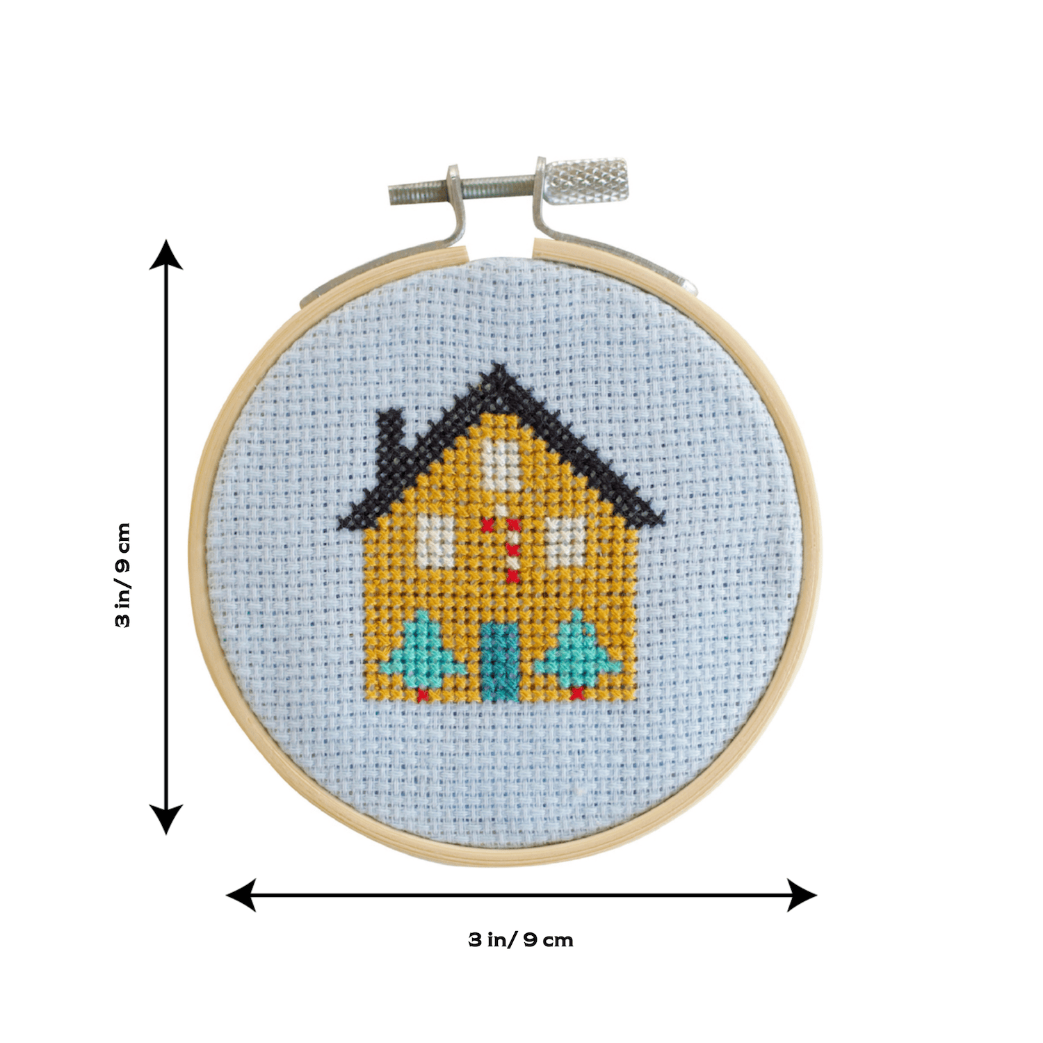 Cotton Clara Cross Stitch Kit Christmas House Cross Stitch Kit