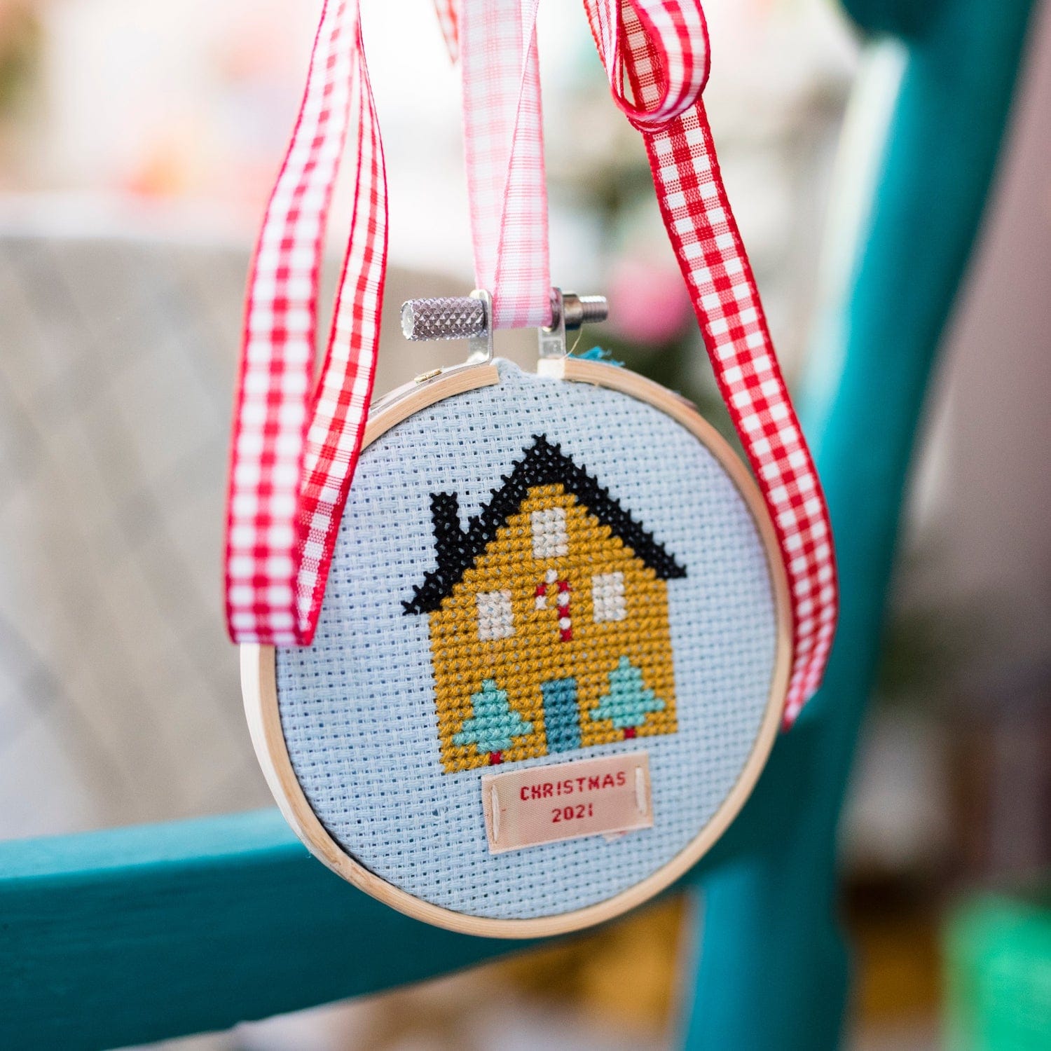 Cotton Clara Cross Stitch Kit Christmas House Cross Stitch Kit