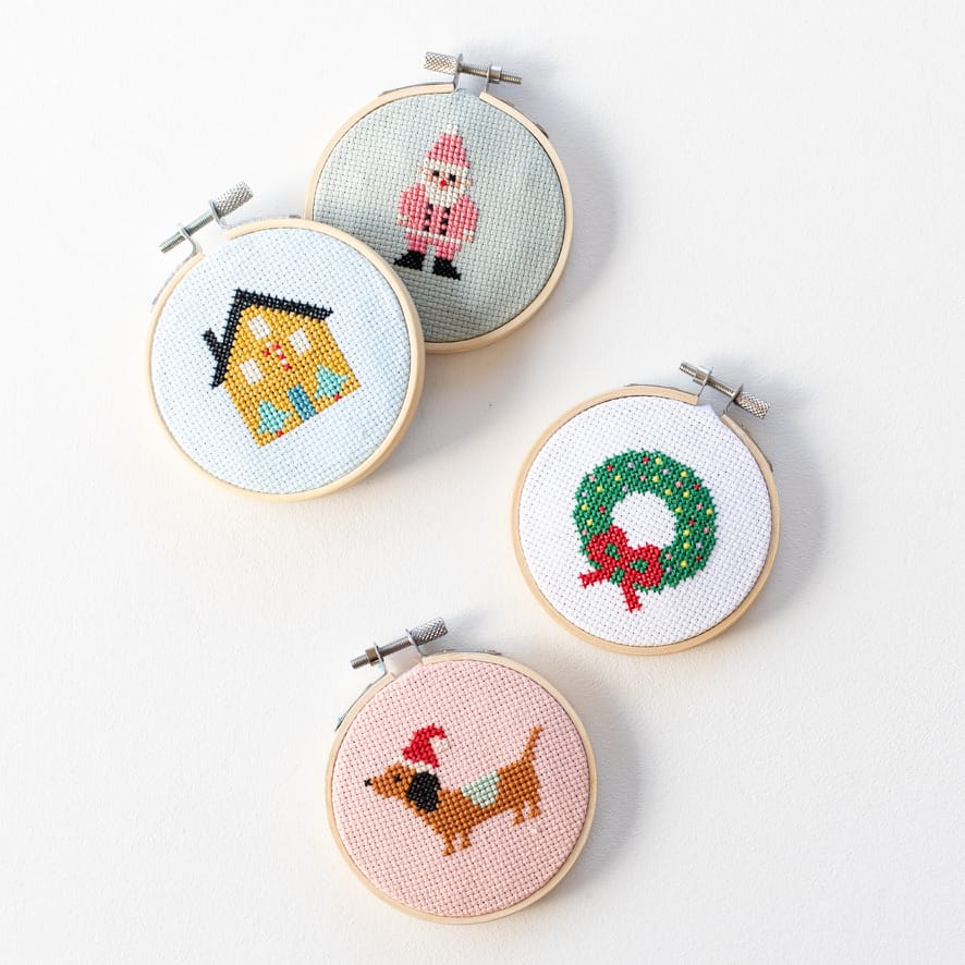 Cotton Clara Cross Stitch Kit Christmas Santa Cross Stitch Kit