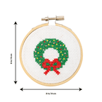 Cotton Clara Cross Stitch Kit Christmas Wreath Cross Stitch Kit