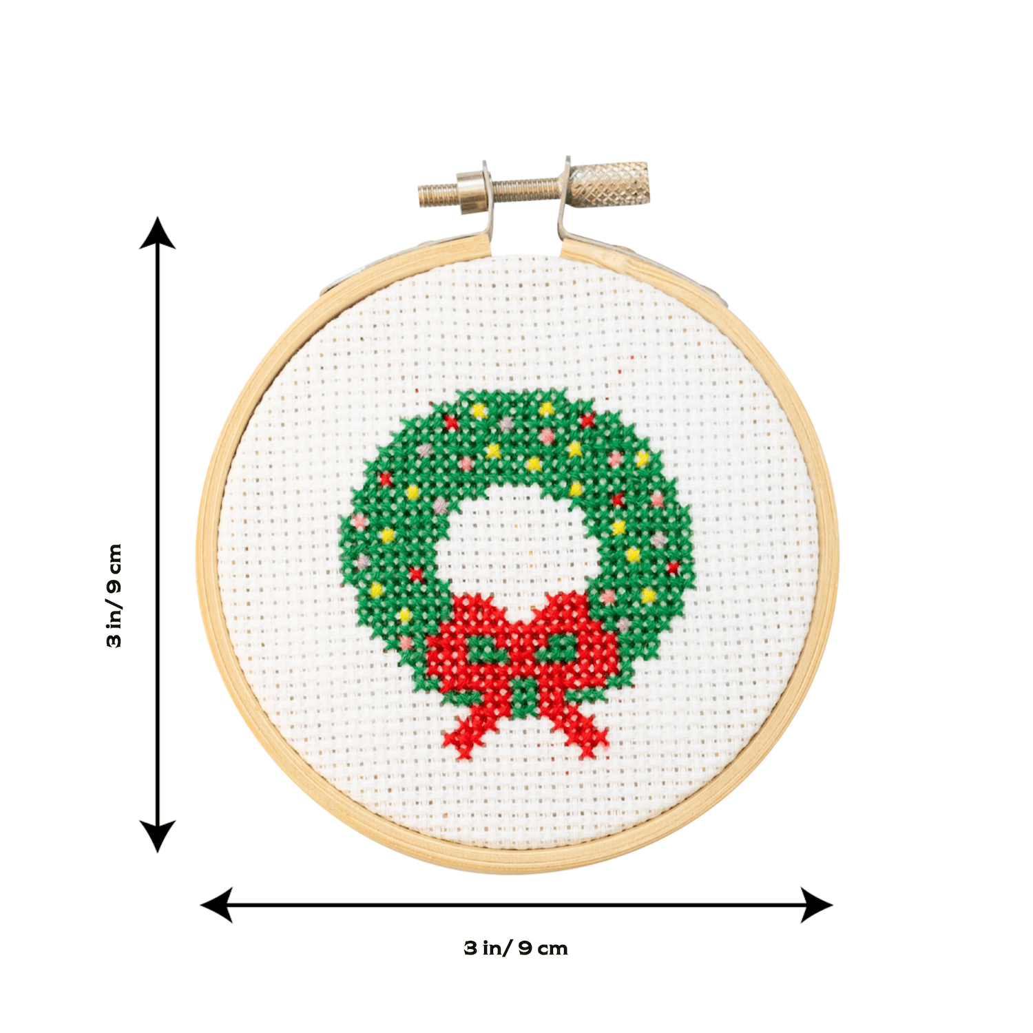 Cotton Clara Cross Stitch Kit Christmas Wreath Cross Stitch Kit