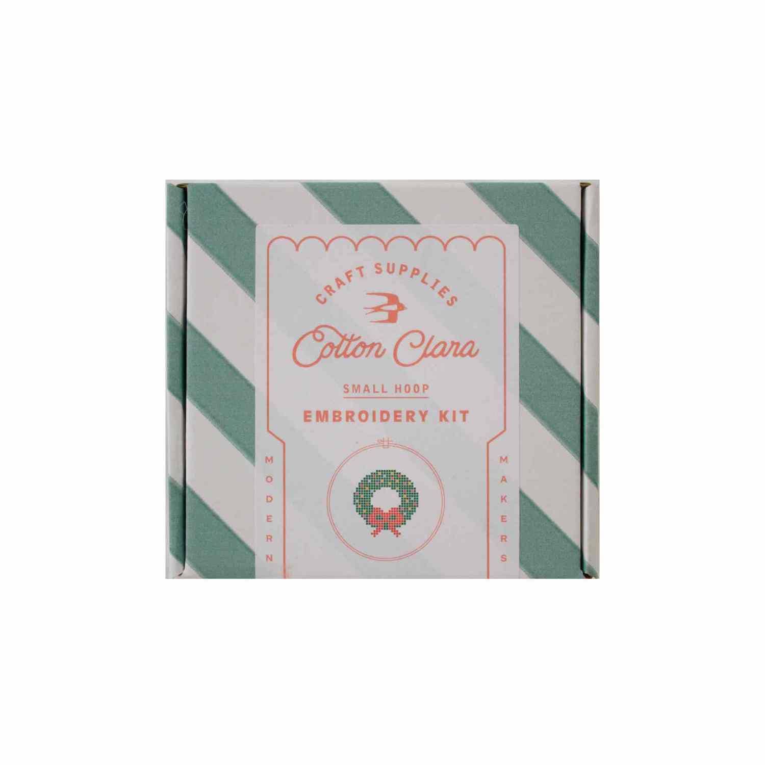 Cotton Clara Cross Stitch Kit Christmas Wreath Cross Stitch Kit
