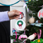 Cotton Clara Cross Stitch Kit Christmas Wreath Cross Stitch Kit