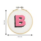 Cotton Clara Cross Stitch Kit Drop Shadow Alphabet Cross Stitch Kit