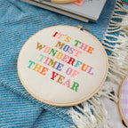 Cotton Clara Cross Stitch Kit It's the Most Wonderful Time Cross Stitch Kit
