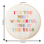 Cotton Clara Cross Stitch Kit It's the Most Wonderful Time Cross Stitch Kit