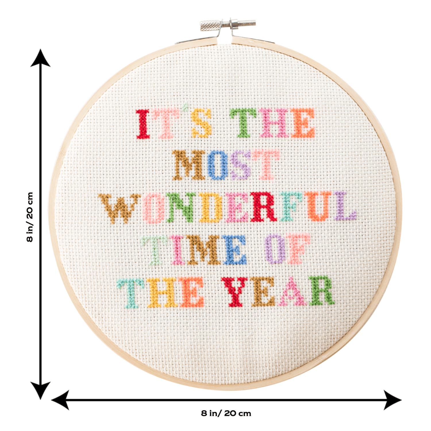 Cotton Clara Cross Stitch Kit It's the Most Wonderful Time Cross Stitch Kit