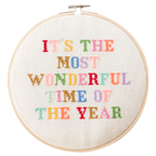 Cotton Clara Cross Stitch Kit It's the Most Wonderful Time Cross Stitch Kit