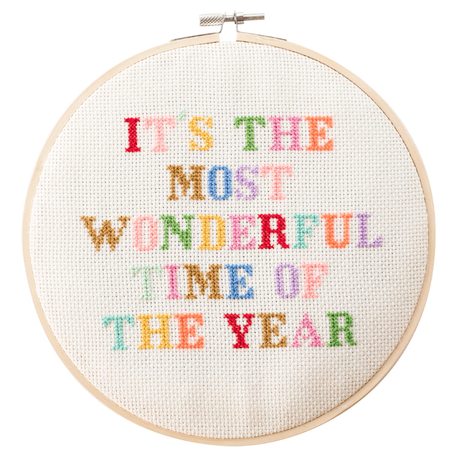 Cotton Clara Cross Stitch Kit It's the Most Wonderful Time Cross Stitch Kit