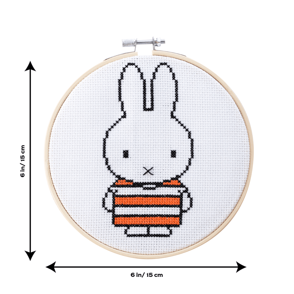 Cotton Clara Cross Stitch Kit Miffy Orange Stripe Cross Stitch Kit