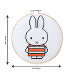 Cotton Clara Cross Stitch Kit Miffy Orange Stripe Cross Stitch Kit