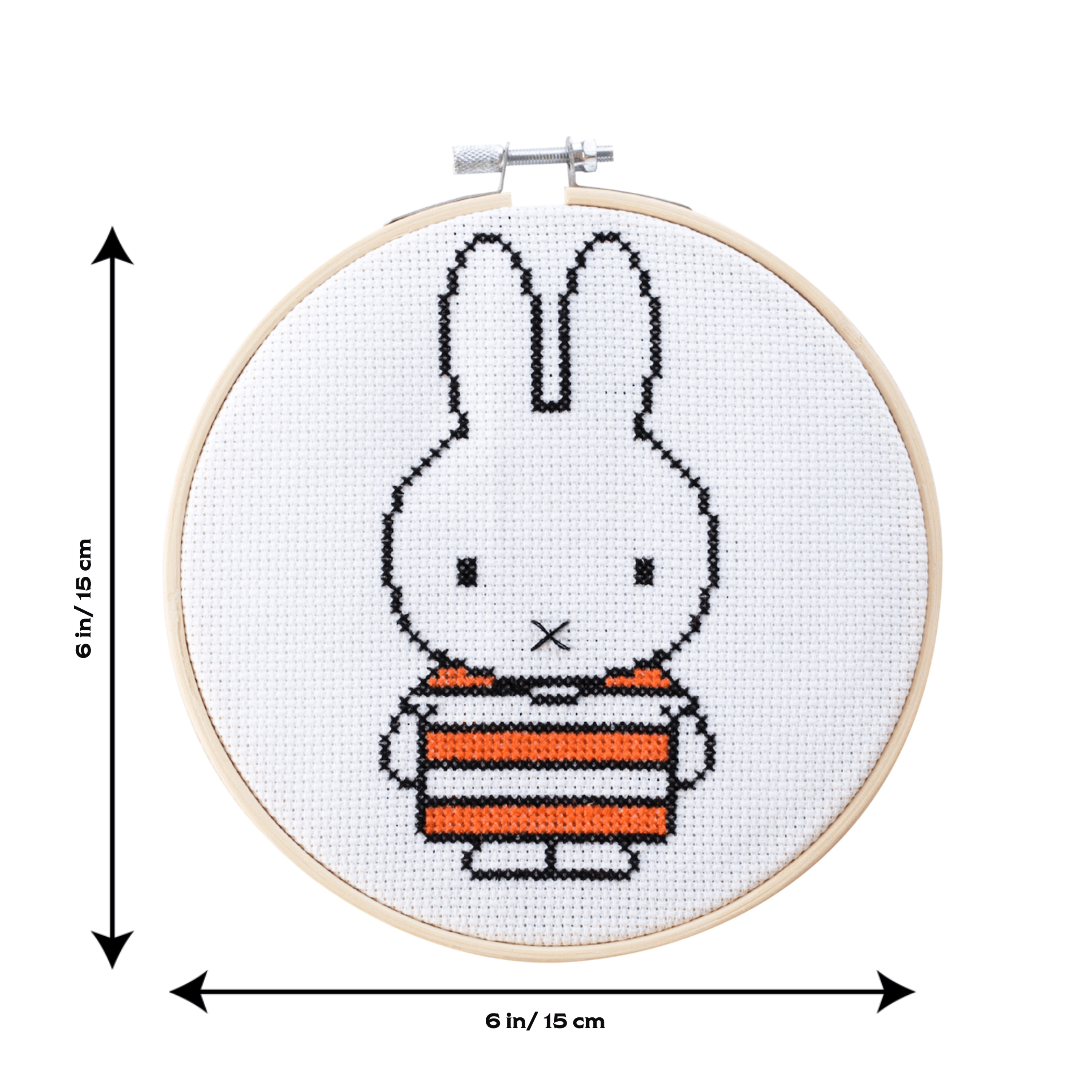 Cotton Clara Cross Stitch Kit Miffy Orange Stripe Cross Stitch Kit