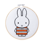 Cotton Clara Cross Stitch Kit Miffy Orange Stripe Cross Stitch Kit