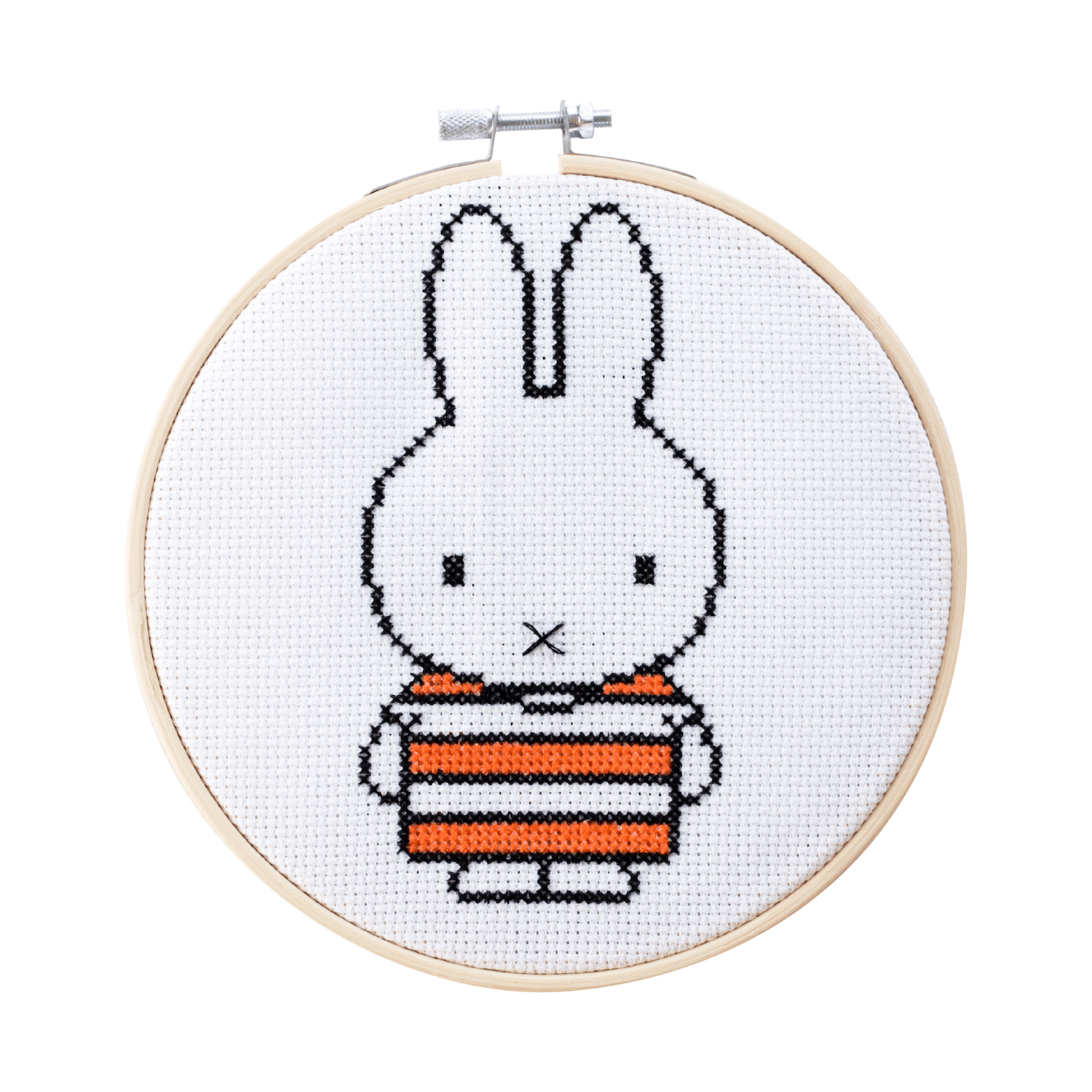 Cotton Clara Cross Stitch Kit Miffy Orange Stripe Cross Stitch Kit