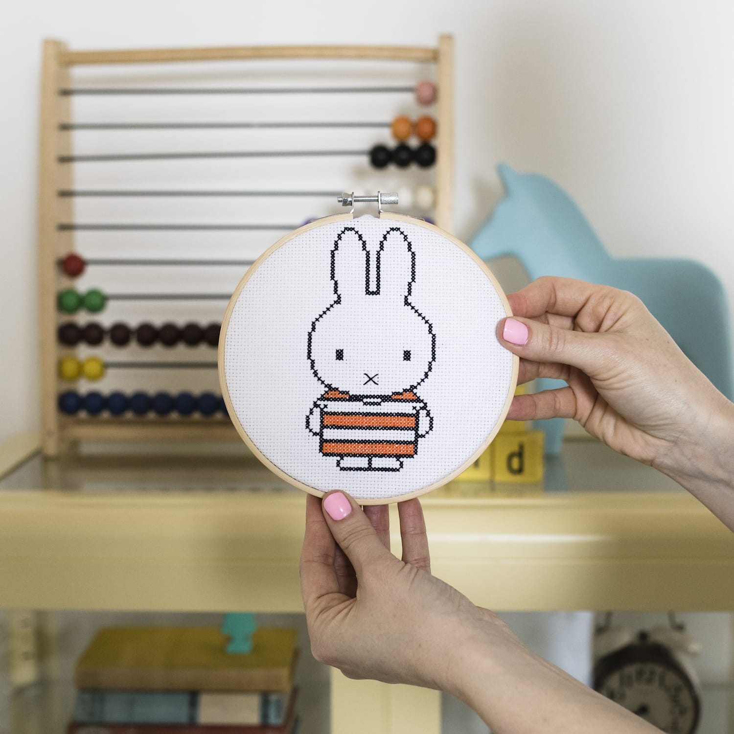 Cotton Clara Cross Stitch Kit Miffy Orange Stripe Cross Stitch Kit
