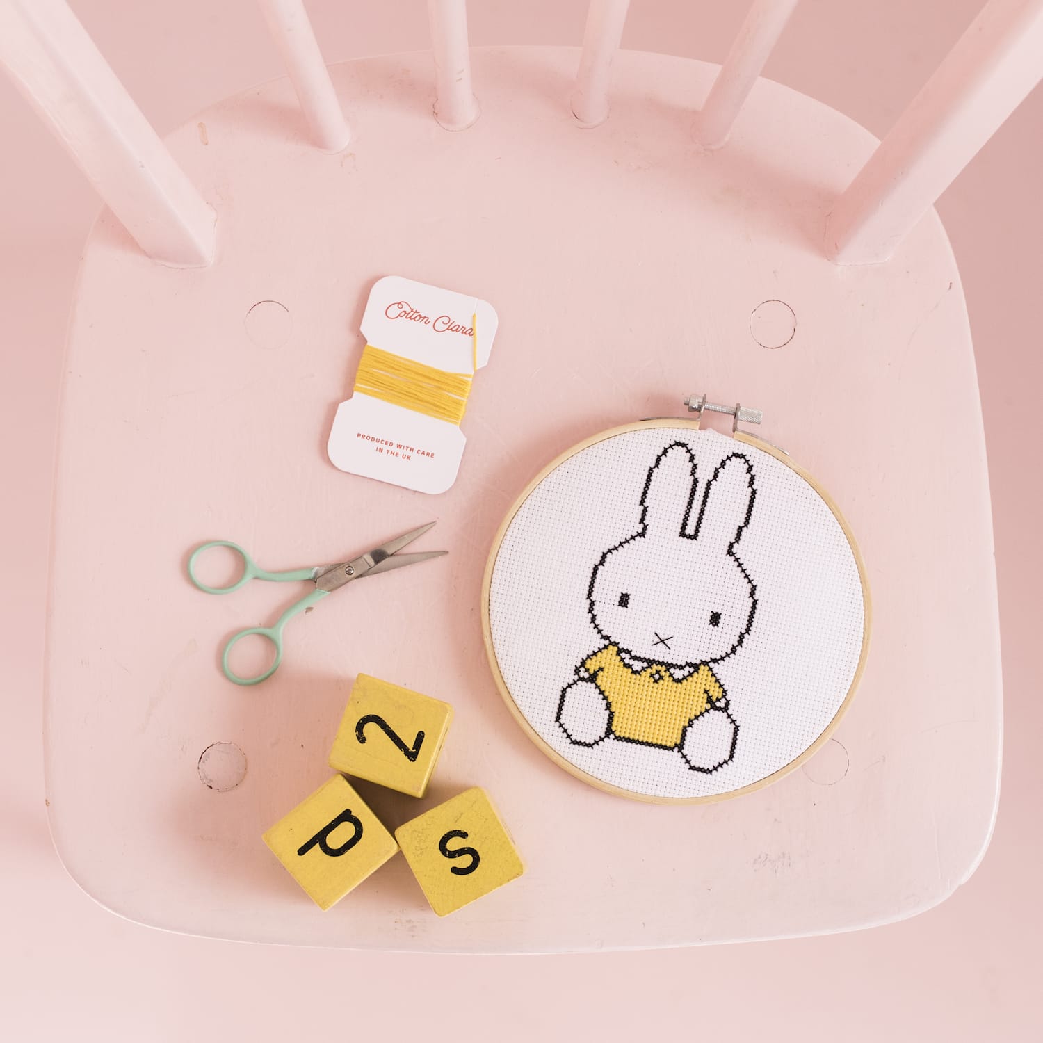 Cotton Clara Cross Stitch Kit Miffy Yellow Cross Stitch Kit
