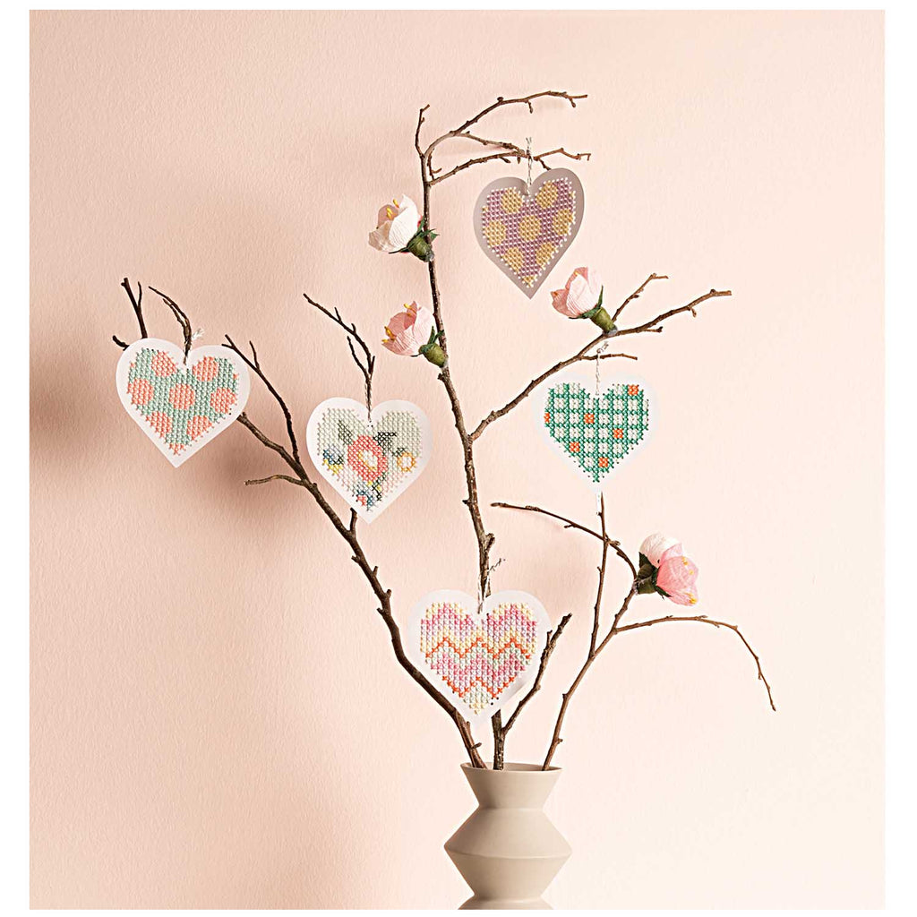 Cotton Clara Embroidery Cards - Hearts