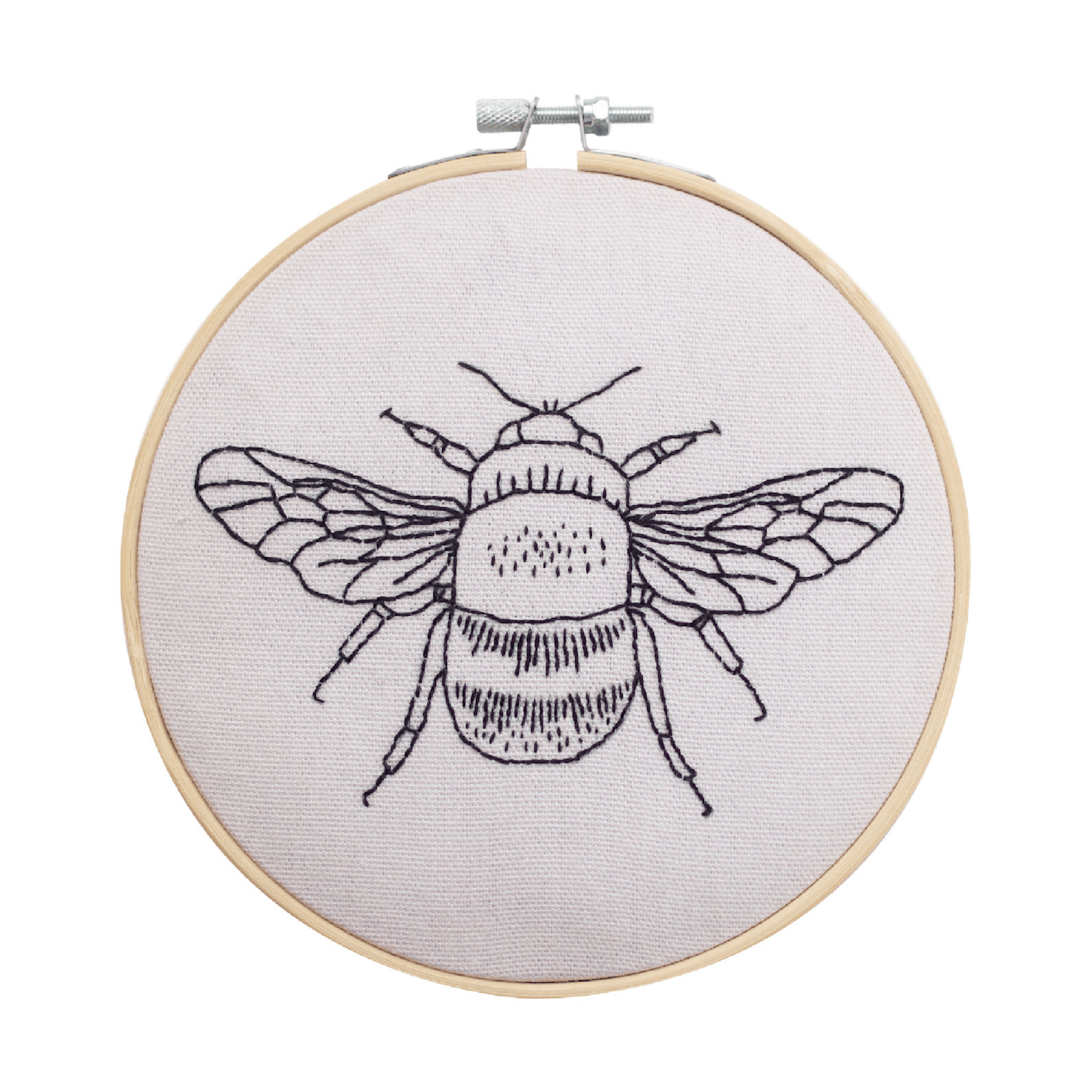 Cotton Clara Embroidery Kits Bee Embroidery Hoop Kit