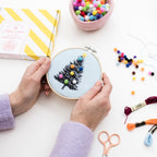 Cotton Clara Embroidery Kits Christmas Tree Embroidery Hoop Kit