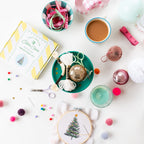 Cotton Clara Embroidery Kits Christmas Tree Embroidery Hoop Kit