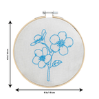 Cotton Clara Embroidery Kits Forget Me Not Embroidery Hoop Kit