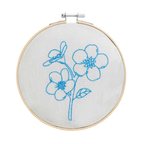 Cotton Clara Embroidery Kits Forget Me Not Embroidery Hoop Kit