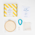 Cotton Clara Embroidery Kits Forget Me Not Embroidery Hoop Kit