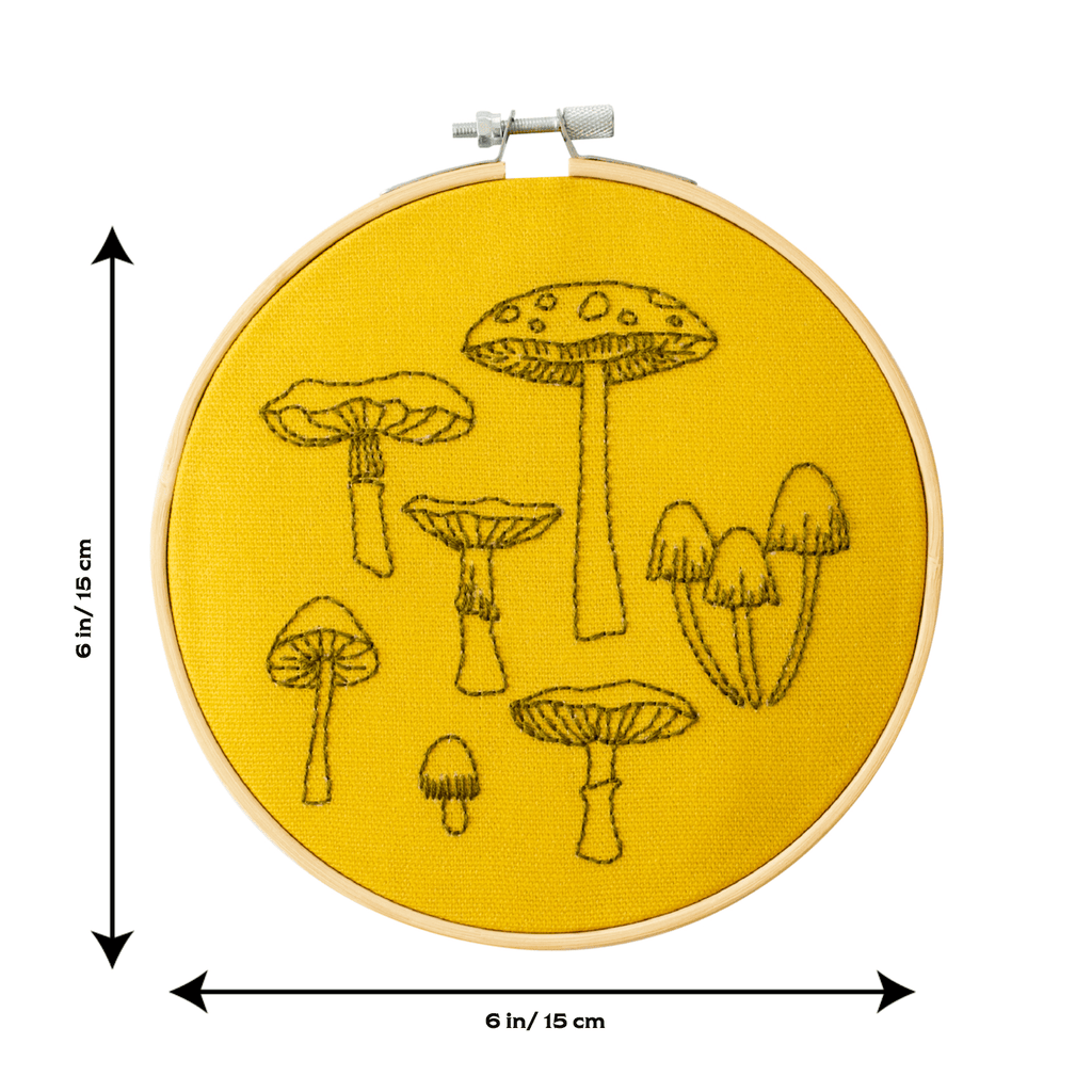 Cotton Clara Fungi Embroidery Hoop Kit