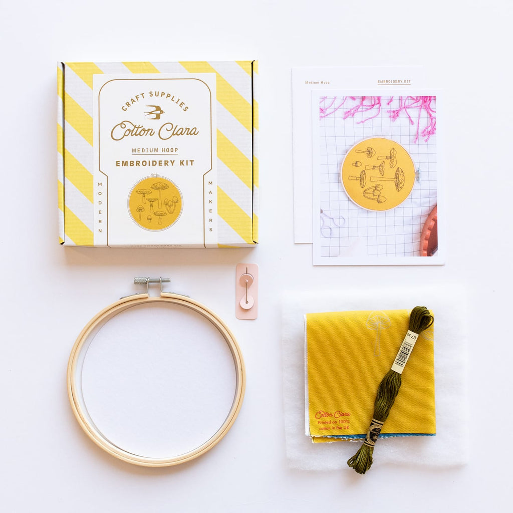 Cotton Clara Fungi Embroidery Hoop Kit