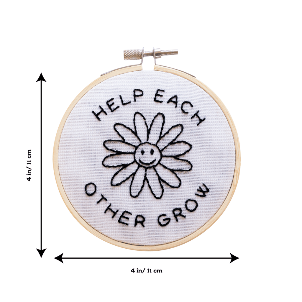 Cotton Clara Needlecraft Kits Help Each Other Grow Embroidery Hoop Kit