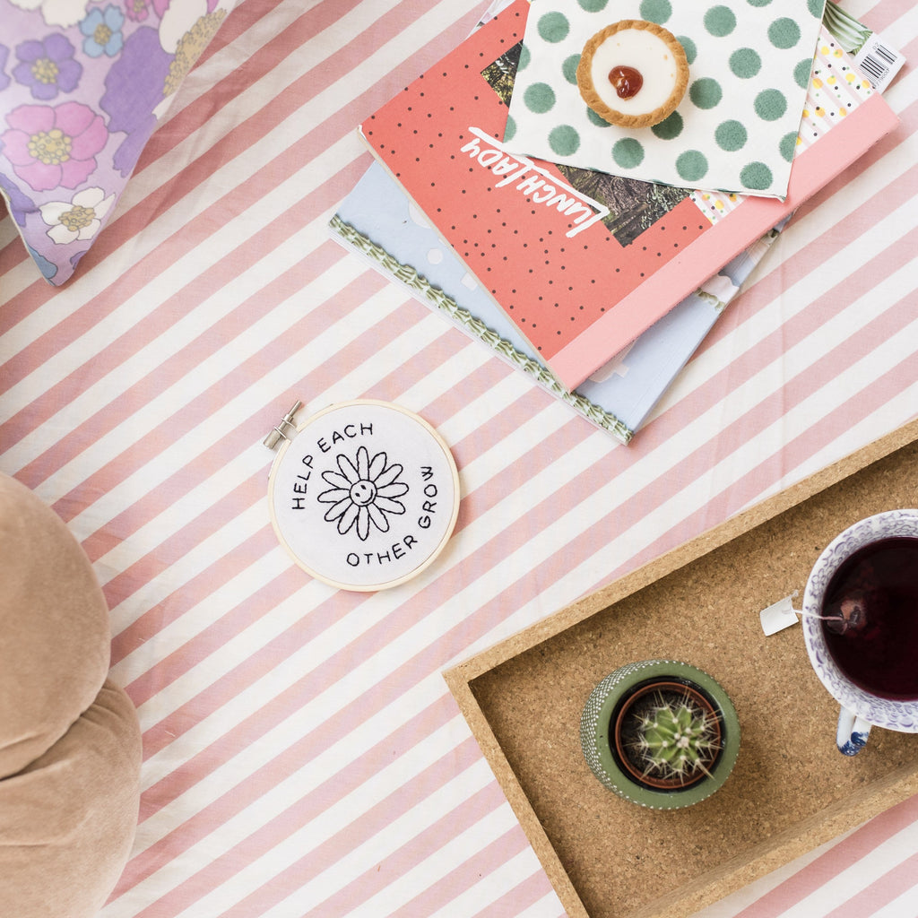 Cotton Clara Needlecraft Kits Help Each Other Grow Embroidery Hoop Kit