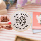 Cotton Clara Needlecraft Kits Help Each Other Grow Embroidery Hoop Kit