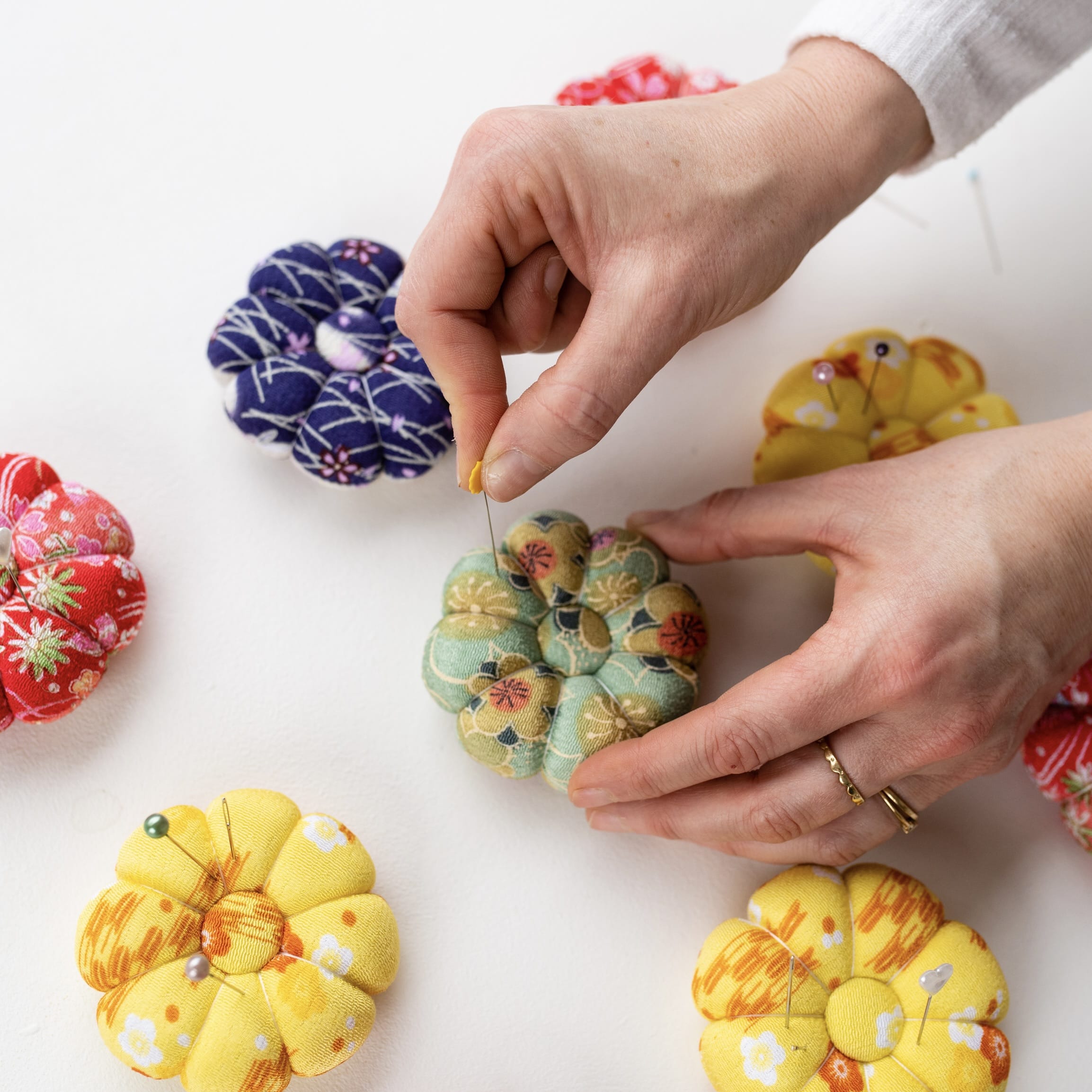 Cotton Clara Pumpkin Pin Cushion