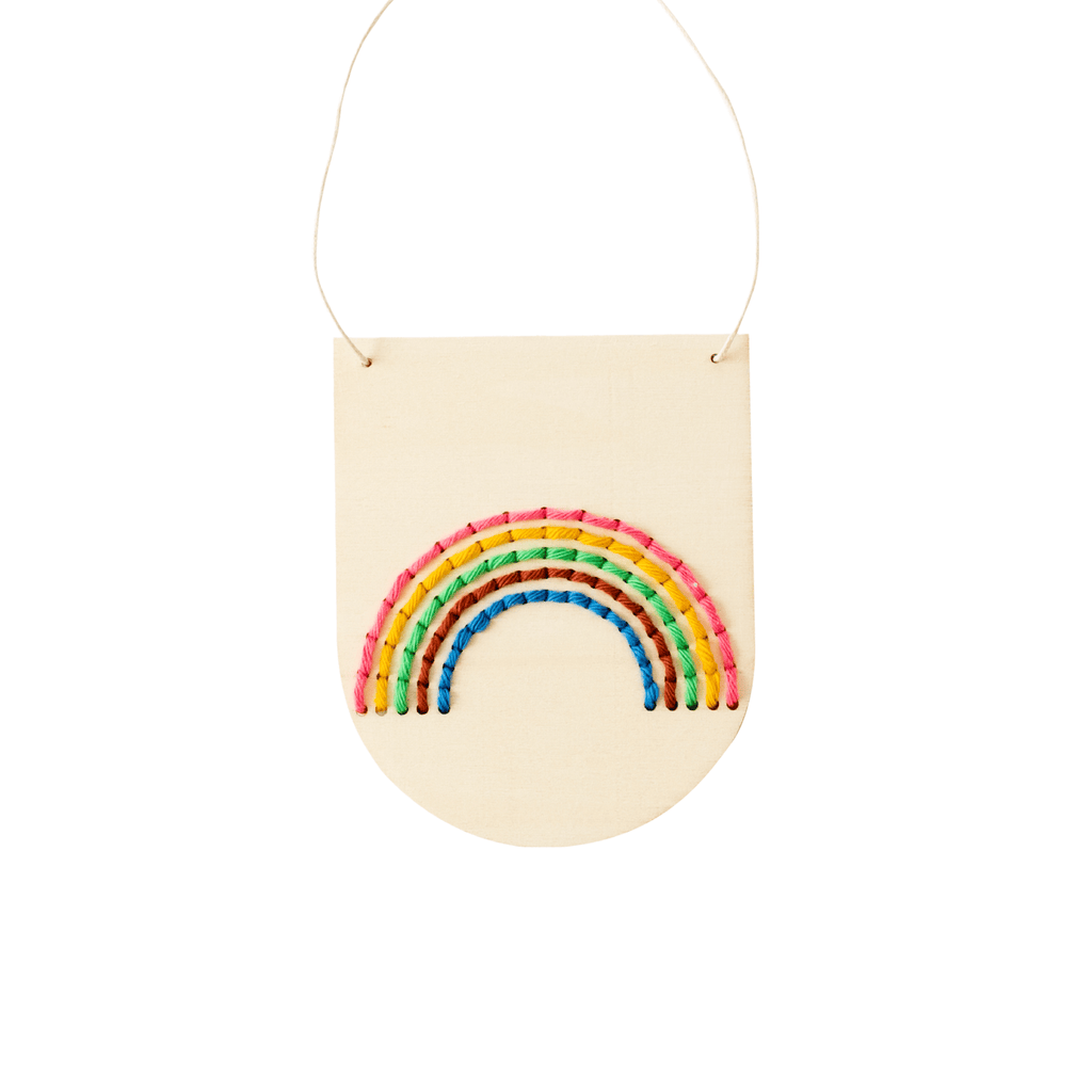 Cotton Clara Wooden Boards Rainbow Embroidery Board Kit