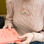 Cotton Clara Wooden Boards Rainbow Necklace Embroidery Board Kit