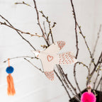 Cotton Clara Wooden Boards Wooden Bird Embroidery Kit – Beginner-Friendly DIY Garland or Hanging Decorations