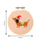 Christmas Dachshund Cross Stitch Kit