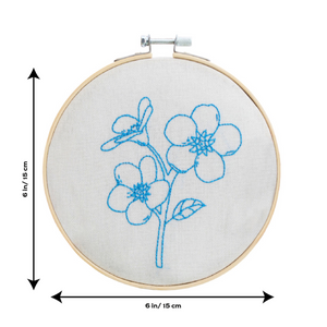 Forget Me Not Embroidery Hoop Kit